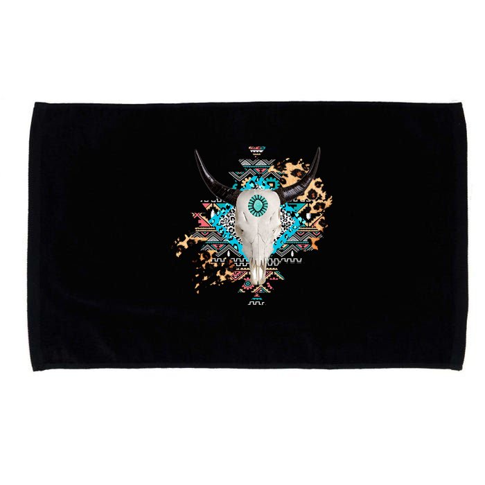 Aztec Bull Horns Pattern Design Microfiber Hand Towel