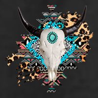 Aztec Bull Horns Pattern Design Microfiber Hand Towel