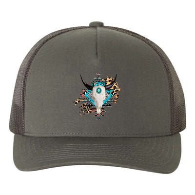 Aztec Bull Horns Pattern Design Yupoong Adult 5-Panel Trucker Hat