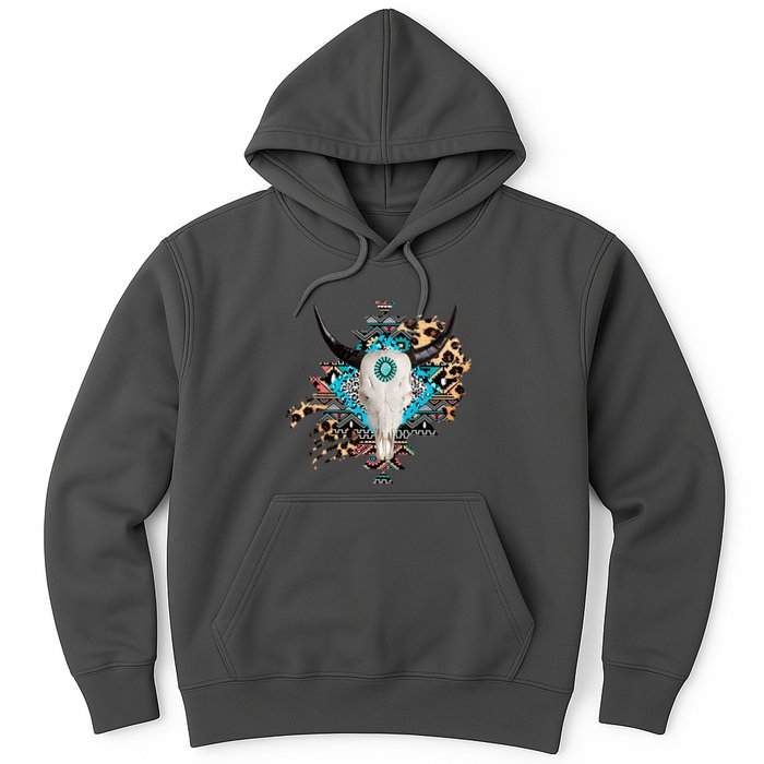 Aztec Bull Horns Pattern Design Hoodie