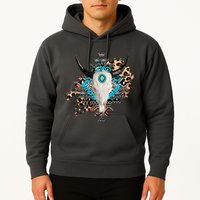 Aztec Bull Horns Pattern Design Hoodie