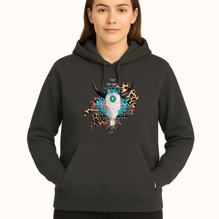 Aztec Bull Horns Pattern Design Hoodie