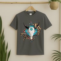 Aztec Bull Horns Pattern Design T-Shirt