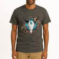 Aztec Bull Horns Pattern Design Tall T-Shirt