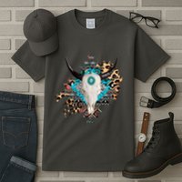 Aztec Bull Horns Pattern Design Tall T-Shirt