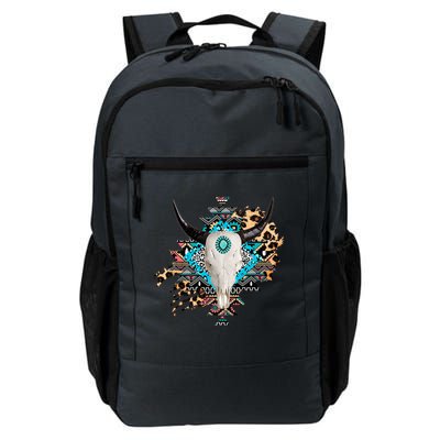 Aztec Bull Horns Pattern Design Daily Commute Backpack