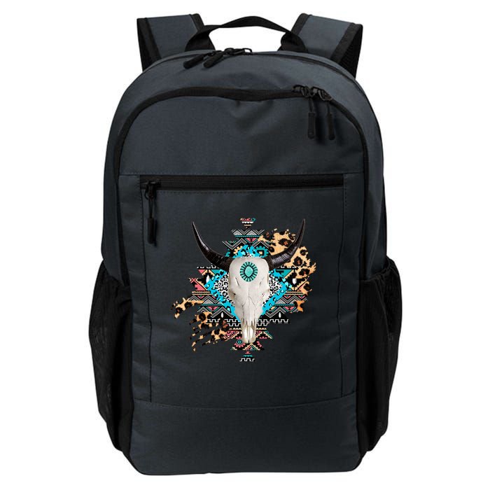 Aztec Bull Horns Pattern Design Backpack