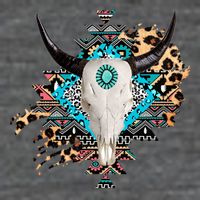 Aztec Bull Horns Pattern Design Backpack