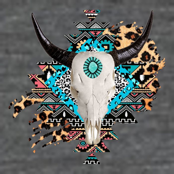 Aztec Bull Horns Pattern Design Backpack