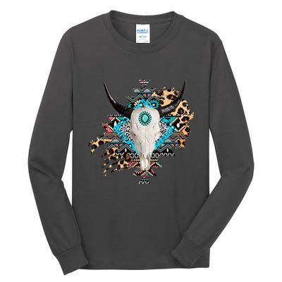 Aztec Bull Horns Pattern Design Tall Long Sleeve T-Shirt