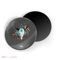 Aztec Bull Horns Pattern Design Magnet