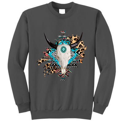 Aztec Bull Horns Pattern Design Tall Sweatshirt