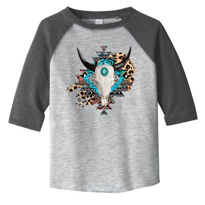Aztec Bull Horns Pattern Design Toddler Fine Jersey T-Shirt