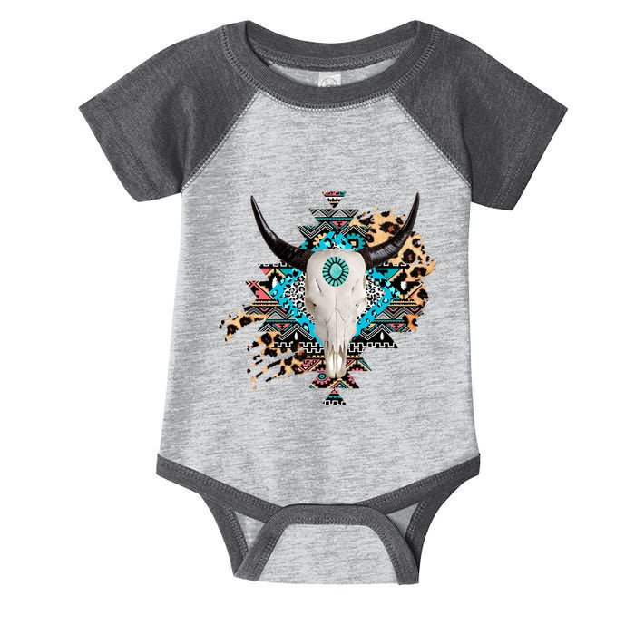 Aztec Bull Horns Pattern Design Infant Baby Jersey Bodysuit