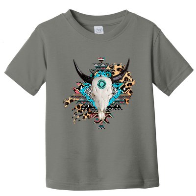 Aztec Bull Horns Pattern Design Toddler T-Shirt