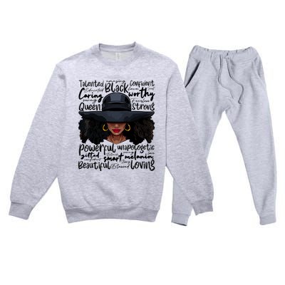 African Black History African American Ladies Juneteenth Premium Crewneck Sweatsuit Set