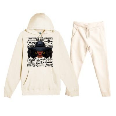 African Black History African American Ladies Juneteenth Premium Hooded Sweatsuit Set