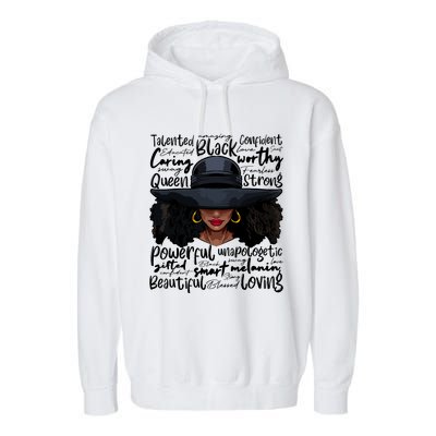 African Black History African American Ladies Juneteenth Garment-Dyed Fleece Hoodie