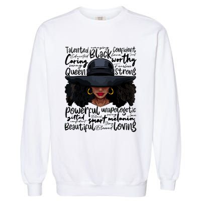 African Black History African American Ladies Juneteenth Garment-Dyed Sweatshirt