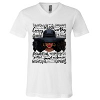 African Black History African American Ladies Juneteenth V-Neck T-Shirt