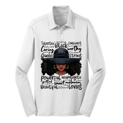 African Black History African American Ladies Juneteenth Silk Touch Performance Long Sleeve Polo