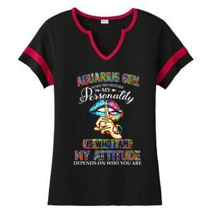 Aquarius Birthday Hippie Peace January Funny Gift Funny Gift Ladies Halftime Notch Neck Tee