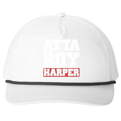 Atta Boy Harper He WasnT Supposed To Hear It Snapback Five-Panel Rope Hat