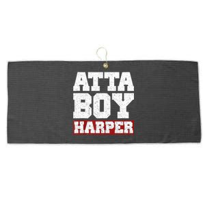 Atta Boy Harper He WasnT Supposed To Hear It Large Microfiber Waffle Golf Towel