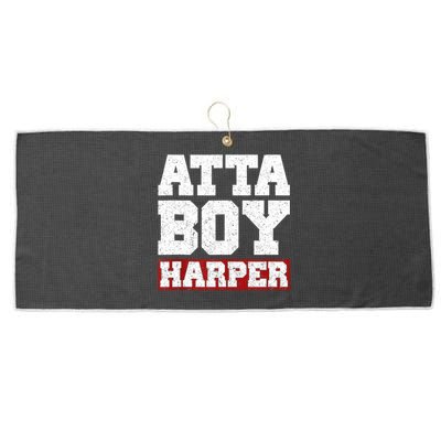 Atta Boy Harper He WasnT Supposed To Hear It Large Microfiber Waffle Golf Towel