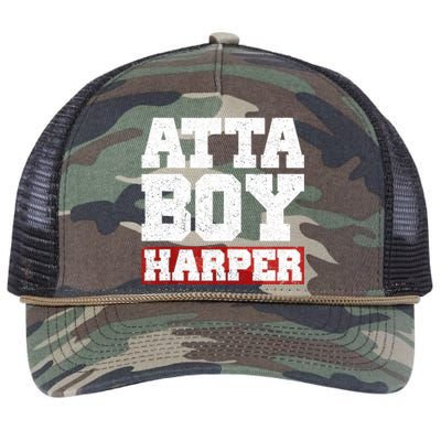 Atta Boy Harper He WasnT Supposed To Hear It Retro Rope Trucker Hat Cap