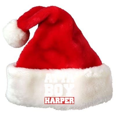 Atta Boy Harper He WasnT Supposed To Hear It Premium Christmas Santa Hat