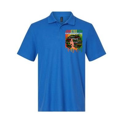 African Black History Melanin Juneteenth Is My Independence Cute Gift Softstyle Adult Sport Polo