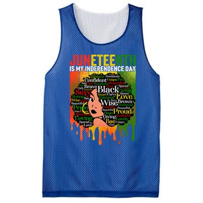 African Black History Melanin Juneteenth Is My Independence Cute Gift Mesh Reversible Basketball Jersey Tank