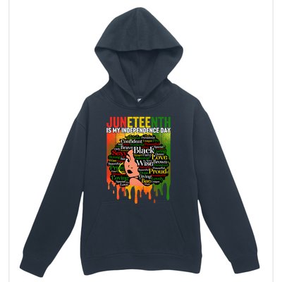 African Black History Melanin Juneteenth Is My Independence Cute Gift Urban Pullover Hoodie