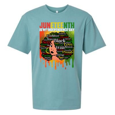 African Black History Melanin Juneteenth Is My Independence Cute Gift Sueded Cloud Jersey T-Shirt