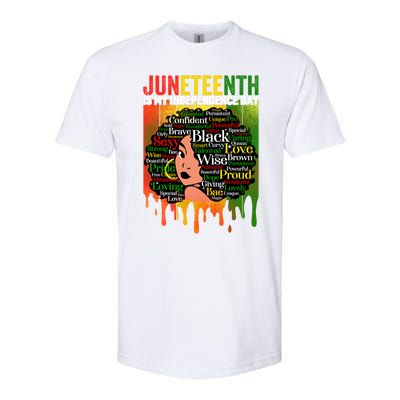 African Black History Melanin Juneteenth Is My Independence Cute Gift Softstyle CVC T-Shirt