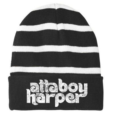 Atta Boy Harper Trending Atta Boy Harper Striped Beanie with Solid Band