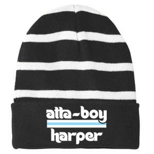 Atta Boy Harper Trending Atta Boy Harper Striped Beanie with Solid Band