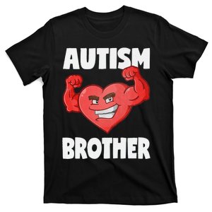 Autism Brother Heart Strong Brothers Awareness T-Shirt