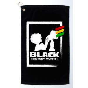 Afro Black History Month African Mom And Daughter Cute Gift Platinum Collection Golf Towel