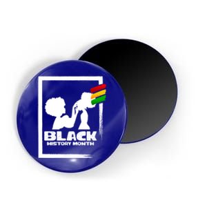 Afro Black History Month African Mom And Daughter Cute Gift Magnet