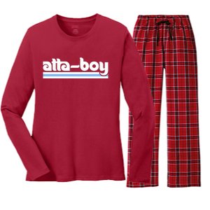 Atta Boy Harper Philly Red October Philadelphia Baseball Women's Long Sleeve Flannel Pajama Set 