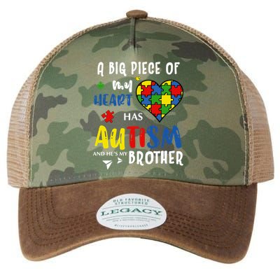 Autism Brother Heart Puzzle Autism Awareness Legacy Tie Dye Trucker Hat