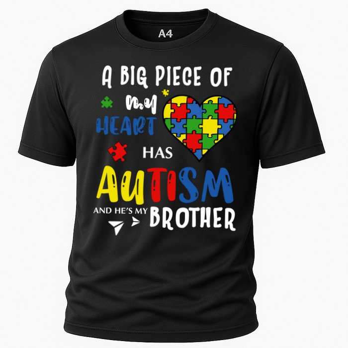 Autism Brother Heart Puzzle Autism Awareness Cooling Performance Crew T-Shirt