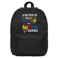 Autism Brother Heart Puzzle Autism Awareness 16 in Basic Backpack