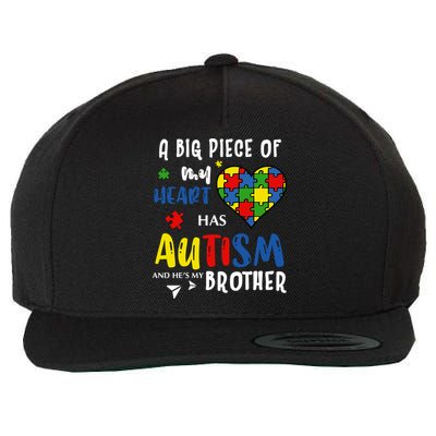 Autism Brother Heart Puzzle Autism Awareness Wool Snapback Cap