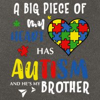 Autism Brother Heart Puzzle Autism Awareness Cotton Canvas Backpack
