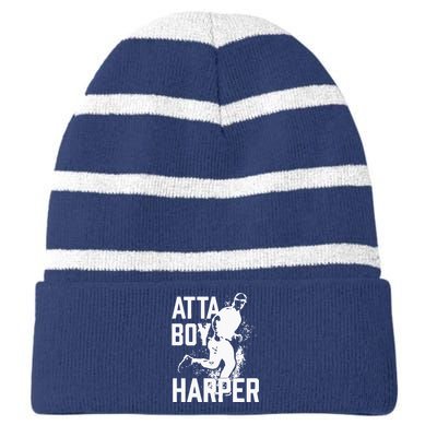 Atta Boy Harper Striped Beanie with Solid Band