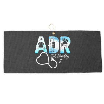 ADR But Handling It Funny Veterinary Large Microfiber Waffle Golf Towel