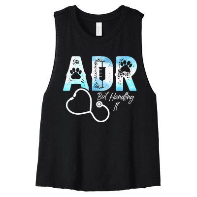 ADR But Handling It Funny Veterinary Women's Racerback Cropped Tank